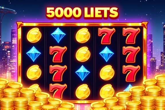 Exciting slot machine game with vibrant graphics and glowing symbols