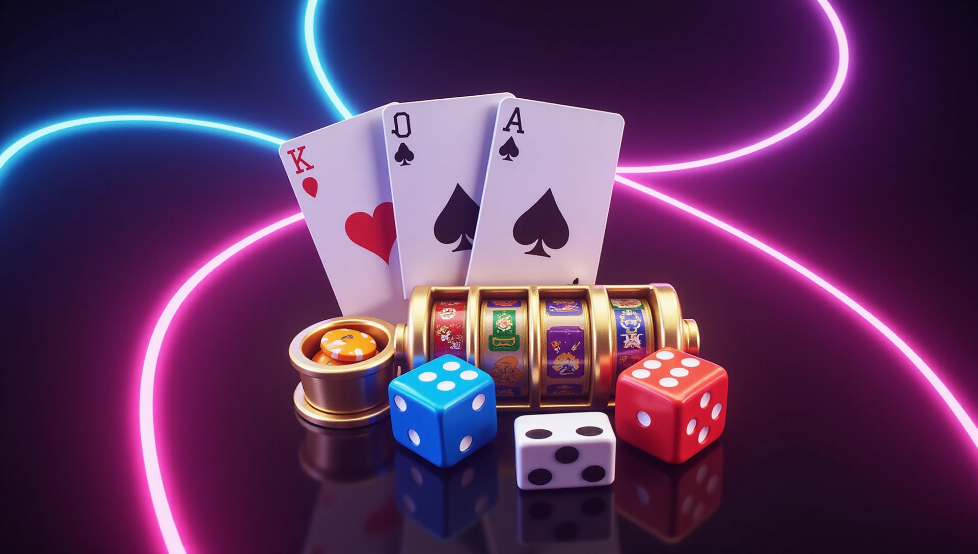 Abstract casino elements background