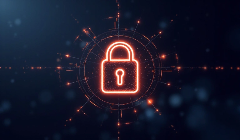Digital privacy lock icon