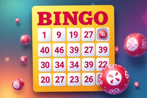 Bingo card with dabbed numbers